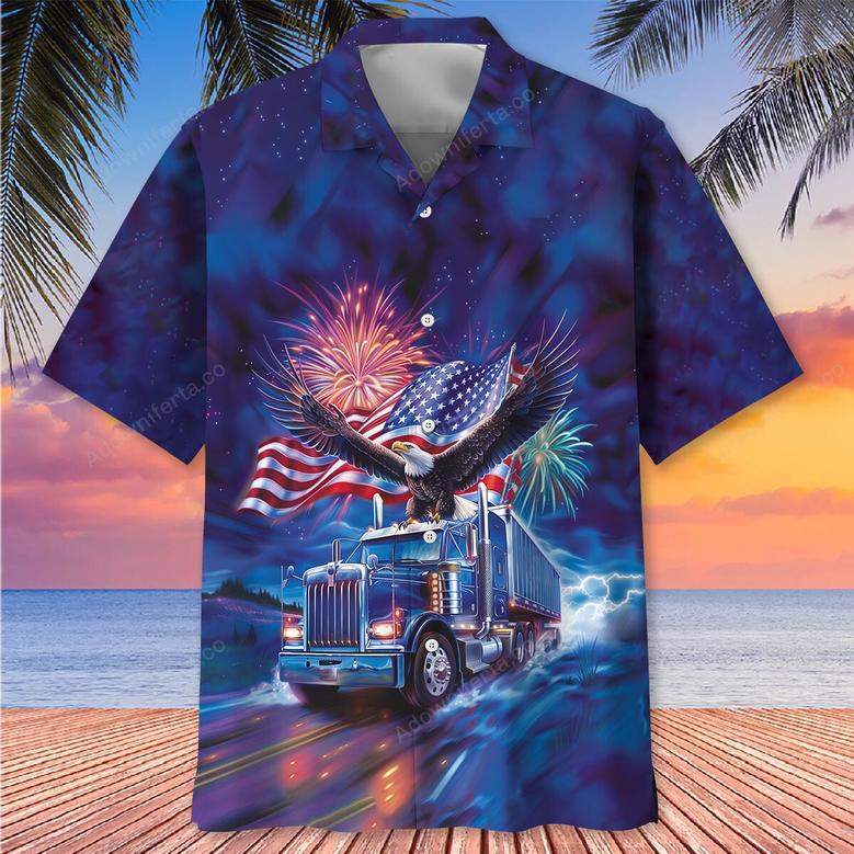 Trucker Patriot Hawaiian Shirt