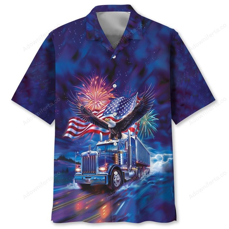 Trucker Patriot Hawaiian Shirt