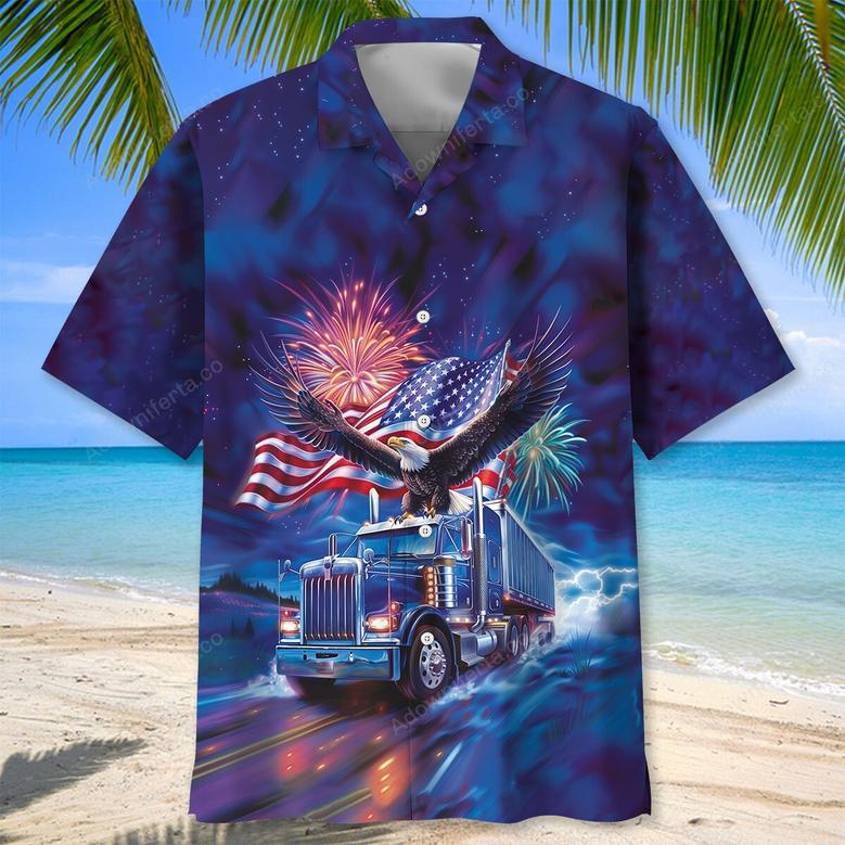 Trucker Patriot Hawaiian Shirt