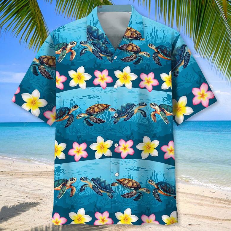 Turtle Under Sea Tropical Hawaiian Shirt