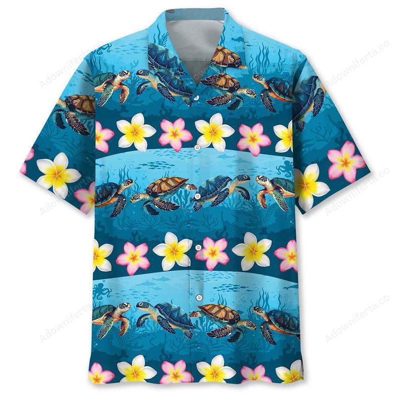 Turtle Under Sea Tropical Hawaiian Shirt