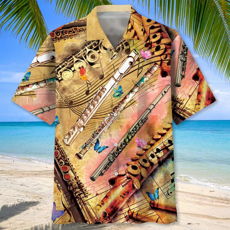 Vintage Classic Flute Hawaiian Shirt Men