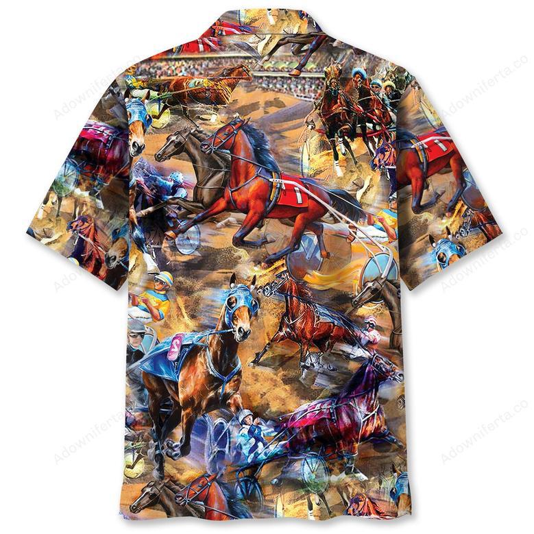 Vintage Horse Harness Racing Hawaiian Shirt