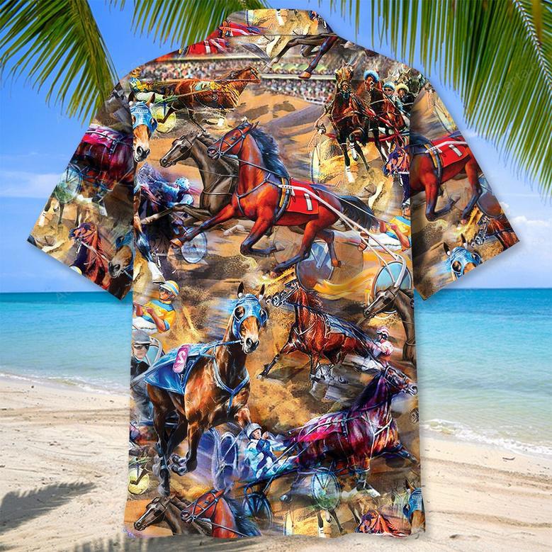 Vintage Horse Harness Racing Hawaiian Shirt