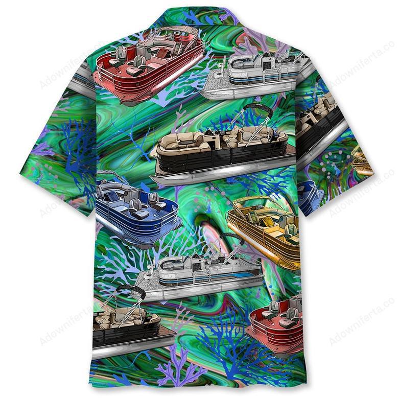 Vintage Pontoon Boat Hawaiian Shirt