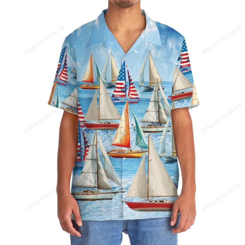 Vintage Sailboat Hawaiian Shirt