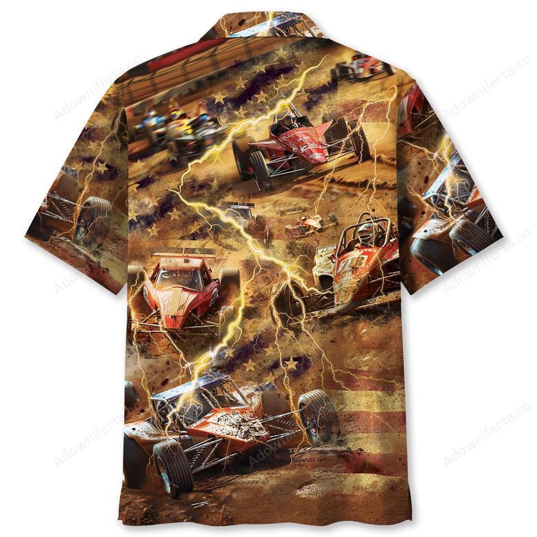 Vintage Sprint Car Racing Hawaiian Shirt