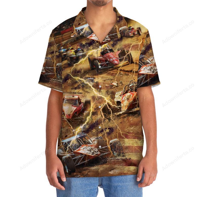 Vintage Sprint Car Racing Hawaiian Shirt