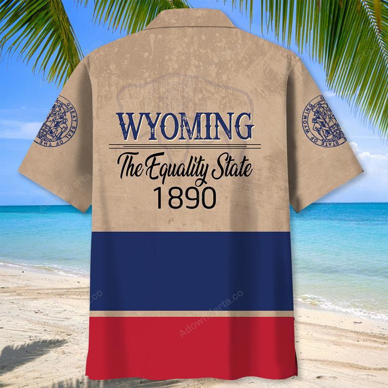 Vintage Wyoming The Equality State Hawaiian Shirt