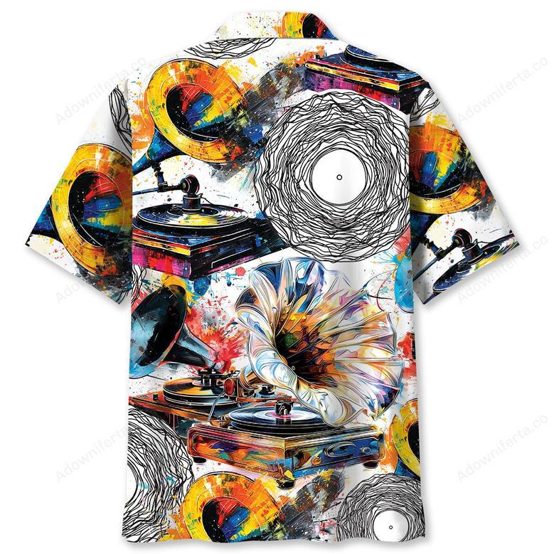 Vinyl Record Abstract Hawaiian Shirt