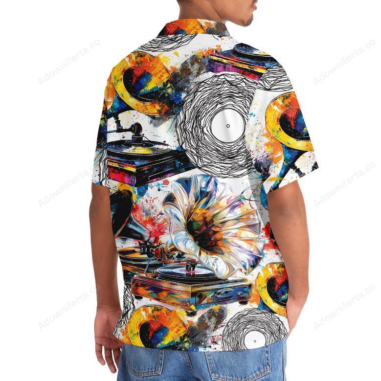 Vinyl Record Abstract Hawaiian Shirt