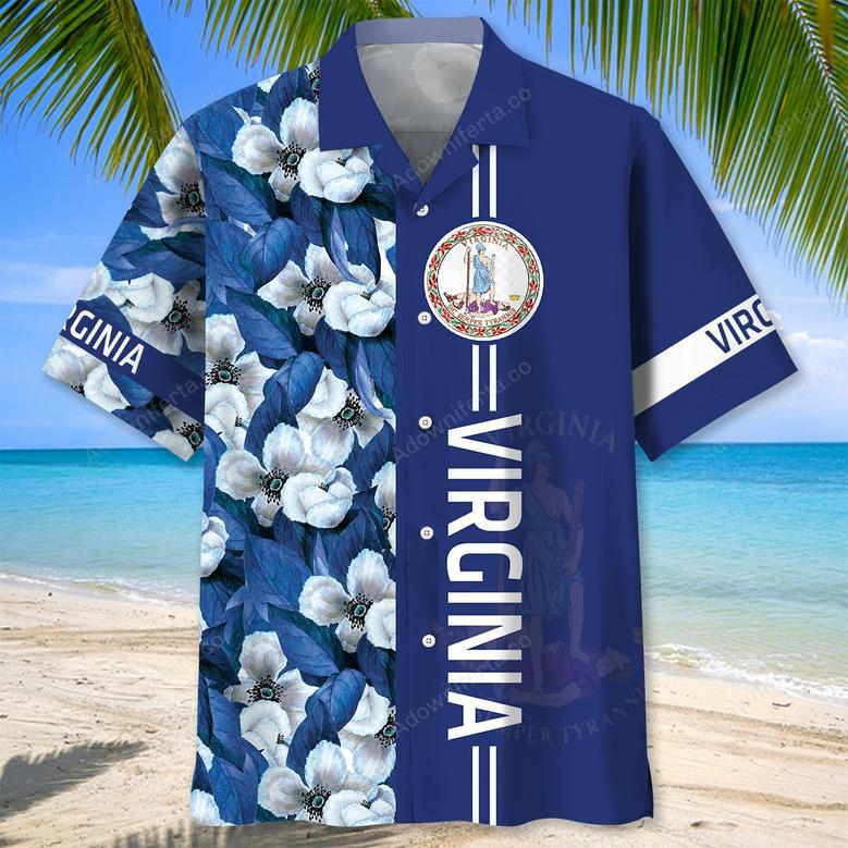 Virginia Proud Floral Hawaiian Shirt