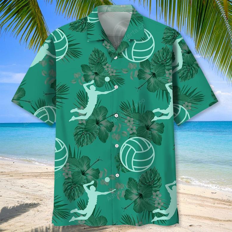 Volleyball Kelly Green Hawaiian Shirt