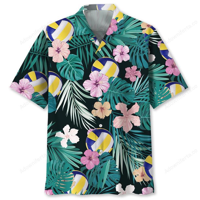 volleyball tropical hawaiian shirt