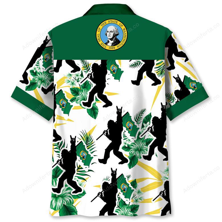 Washington Bigfoot Hawaiian Shirt