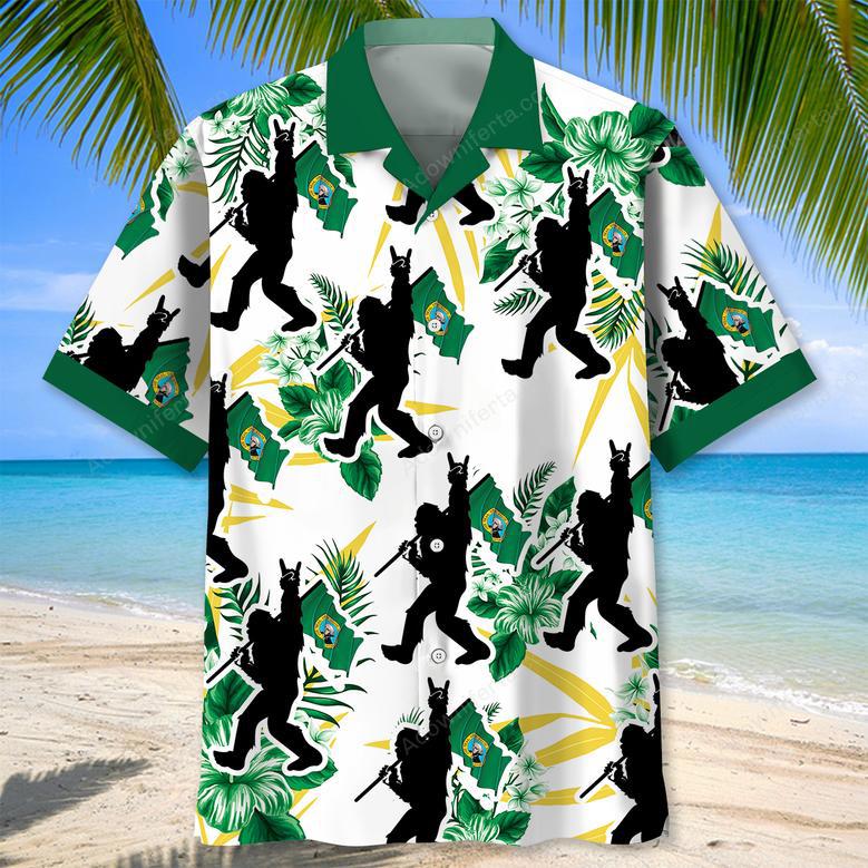 Washington Bigfoot Hawaiian Shirt