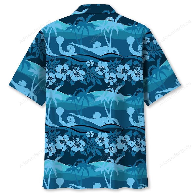 Water Polo Tropical Hibiscus Hawaiian Shirt