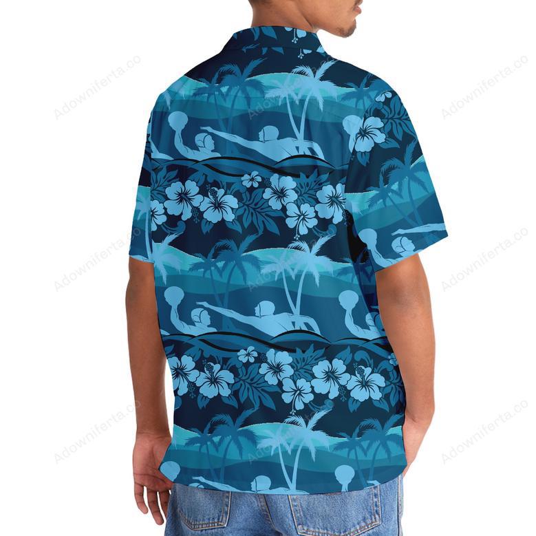 Water Polo Tropical Hibiscus Hawaiian Shirt