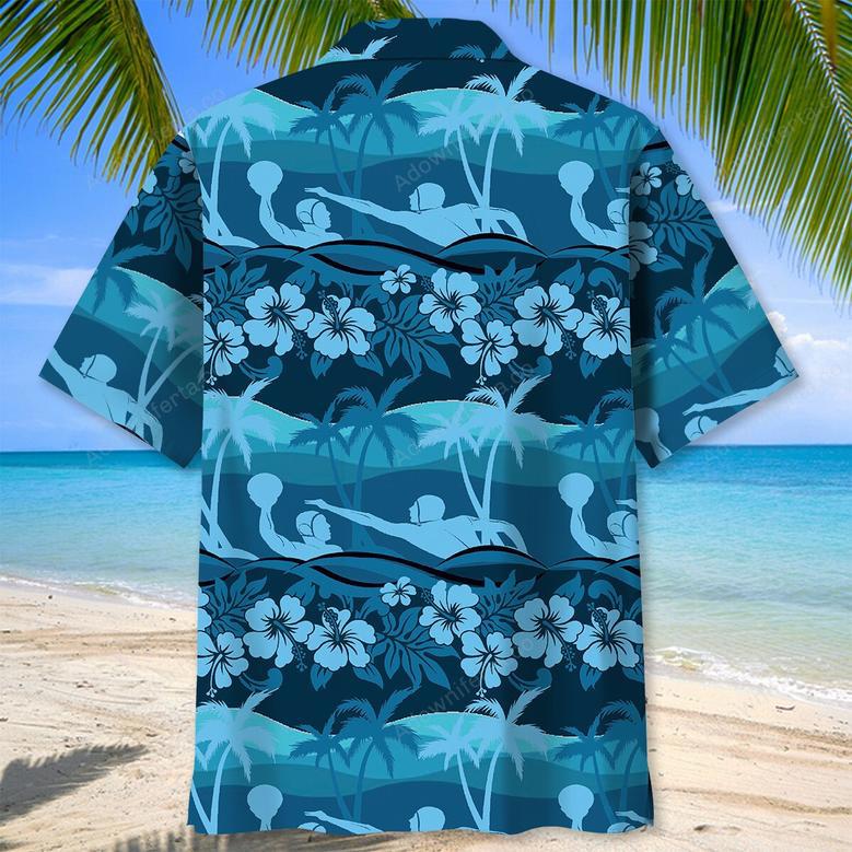 Water Polo Tropical Hibiscus Hawaiian Shirt