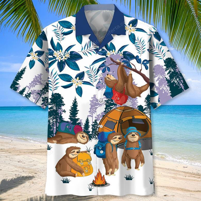 We Will Get There When We Get There Sloth Hiking Team Hawaiian Shirt