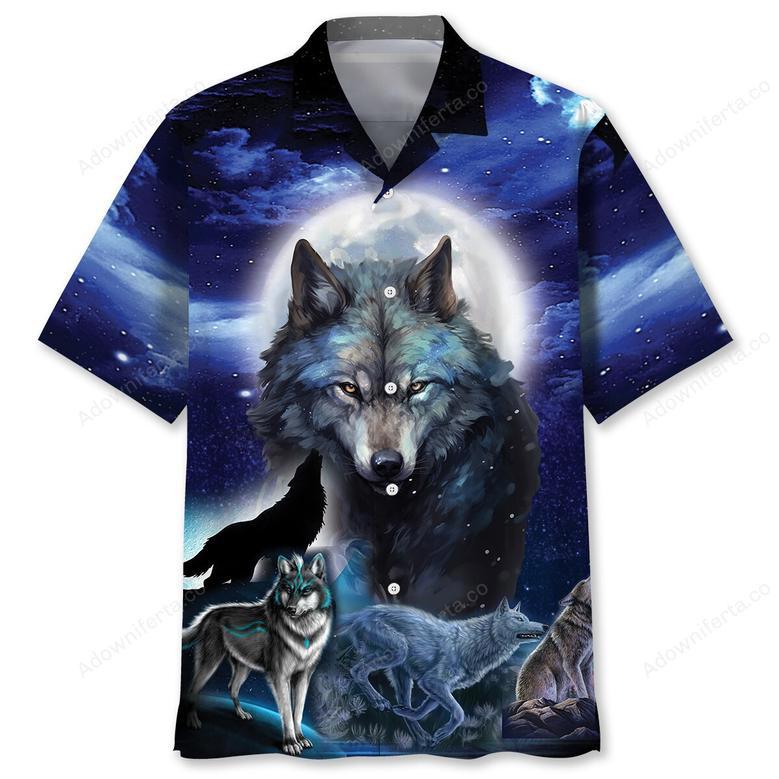 Wolf Moon Hawaiian Shirt