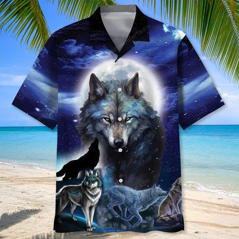 Wolf Moon Hawaiian Shirt