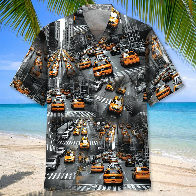 Yellow Taxi City Hawaiian Shirt