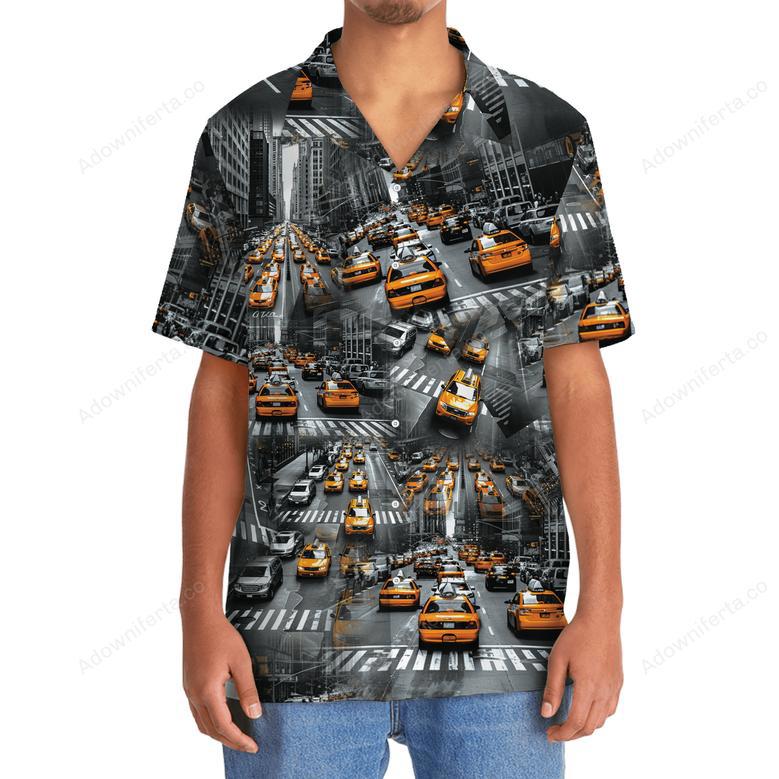 Yellow Taxi City Hawaiian Shirt