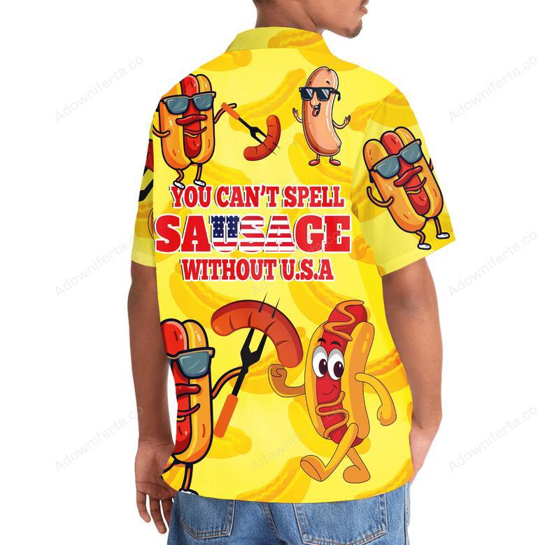 You Can't Spell Sausage Without USA Hawaiian Shirt