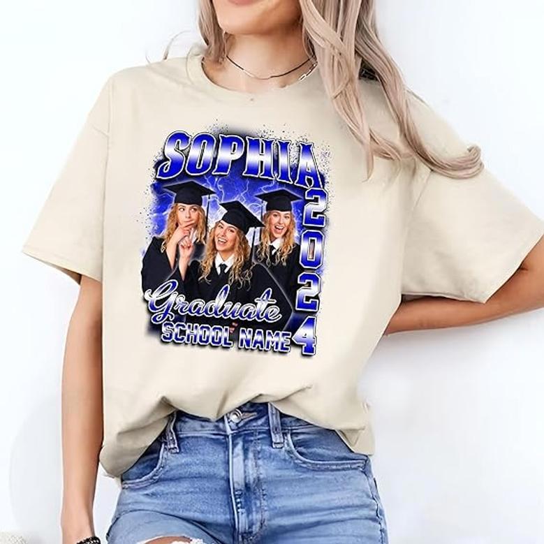 Grad Bootleg Shirt - Custom 90s Unisex T-shirt Graduation Gift