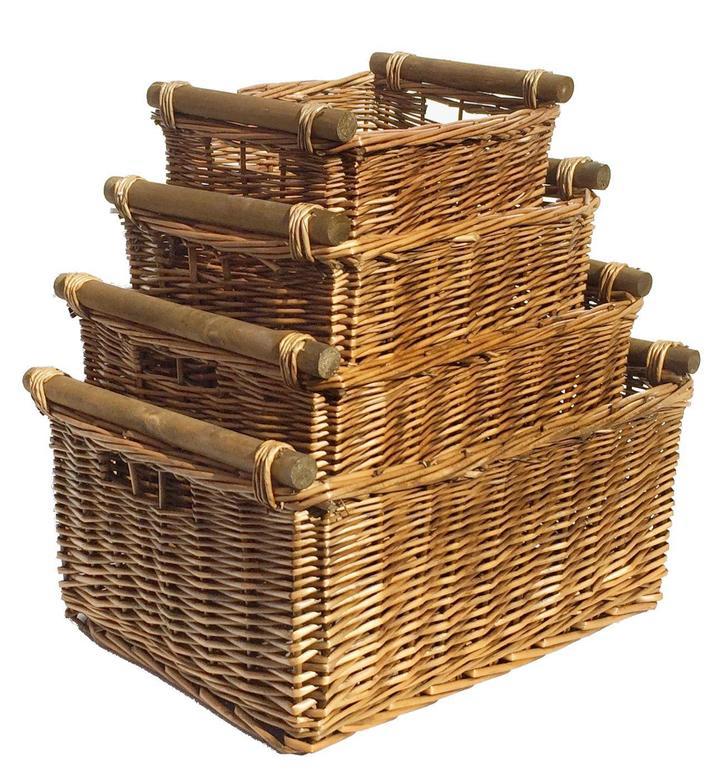 Charming Wicker Log Basket for Rustic Home Decoration