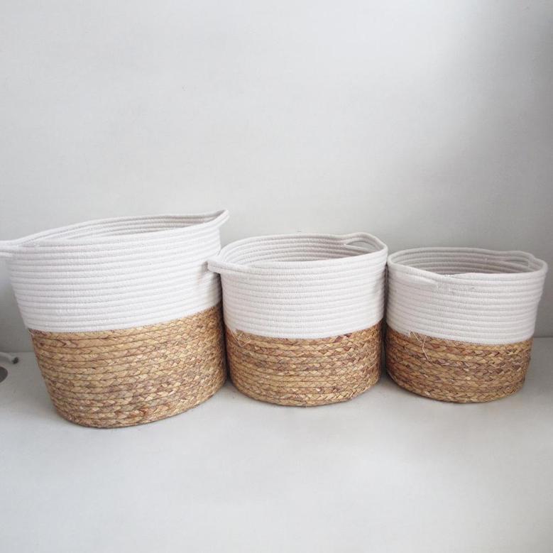 Elegant Woven Storage Basket for Bedroom Laundry