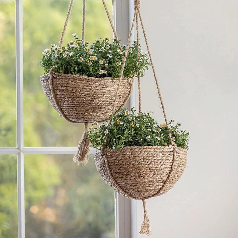 Stylish Rattan Hanging Basket for Home and Garden Decor