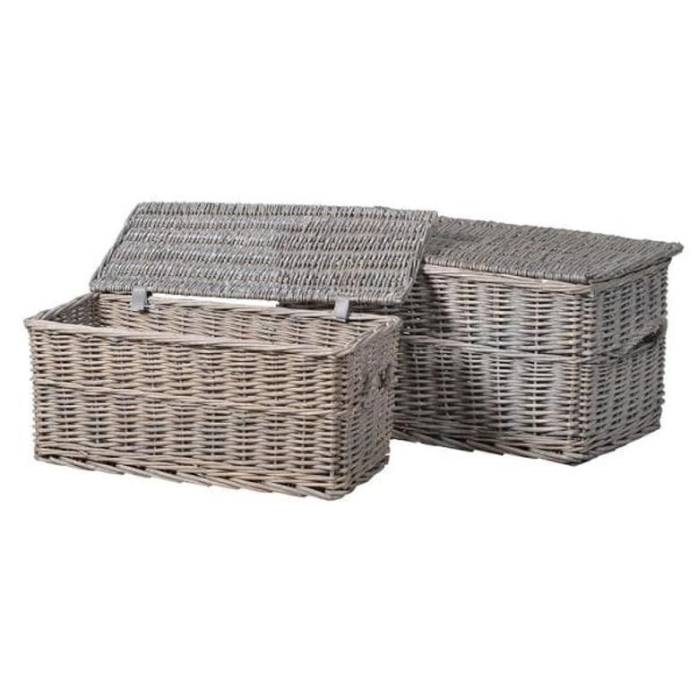 Stylish Wicker Laundry Storage Basket for Home Organization