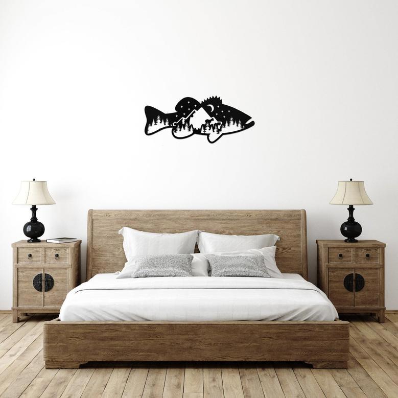 Custom Bass Fish Metal Wall Art for Home Decor