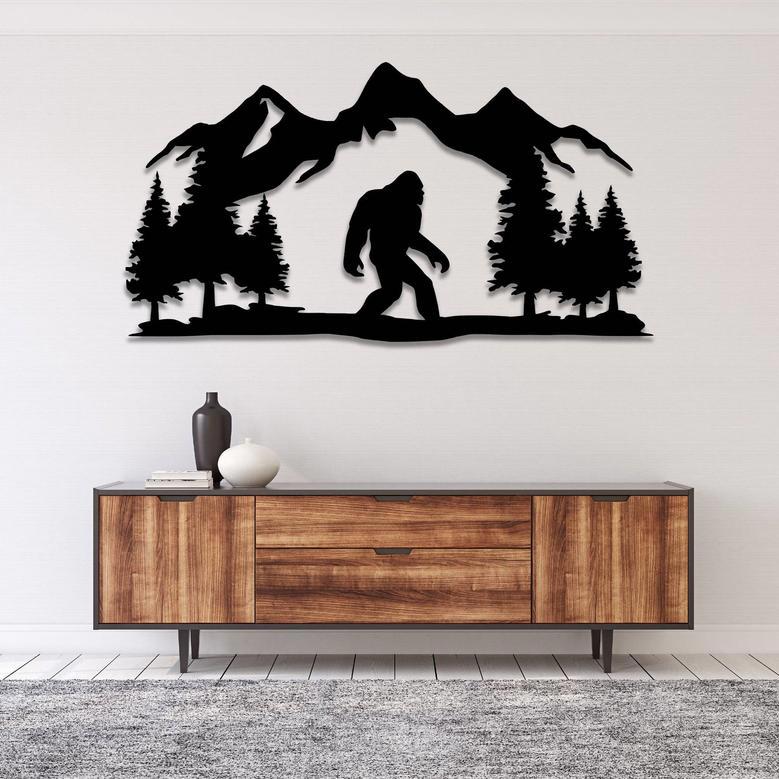 Bigfoot Metal Wall Art for Unique Home Decor and Gift Ideas