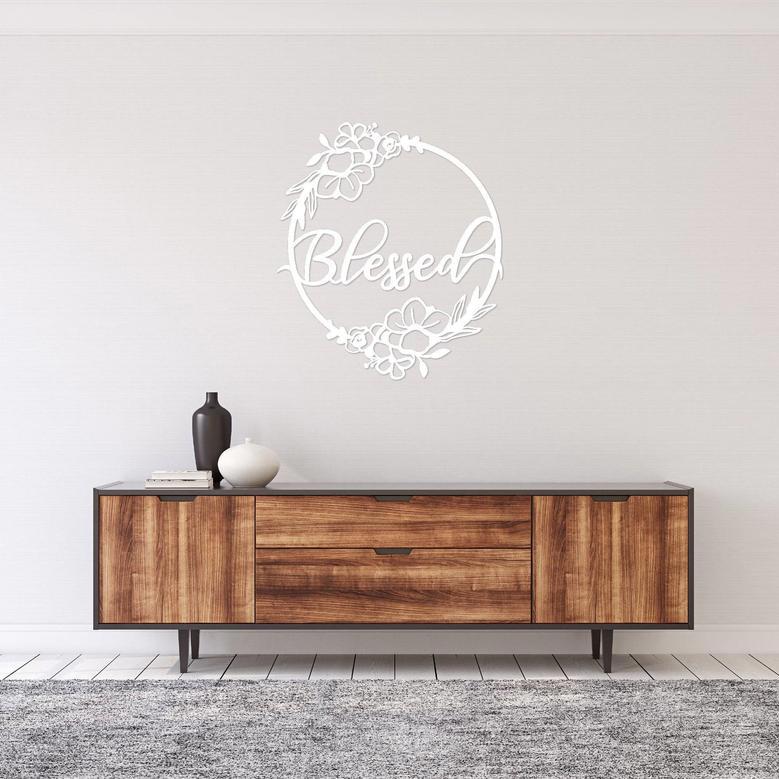 Blessed Metal Wall Art - Personalized Home Decor for Modern Spaces