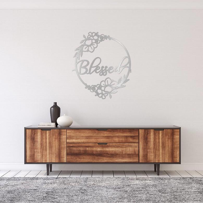 Blessed Metal Wall Art - Personalized Home Decor for Modern Spaces