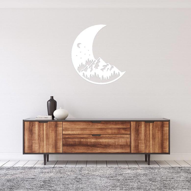 Beautiful Pacific Moon Metal Wall Art - Personalized Design