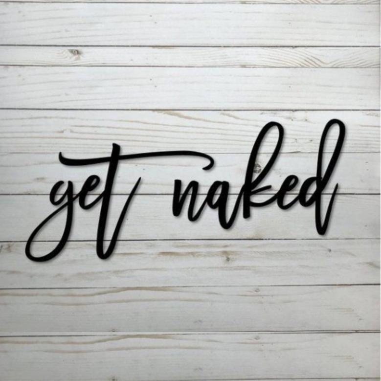 Get Naked Metal Wall Art for Bathroom Decoration