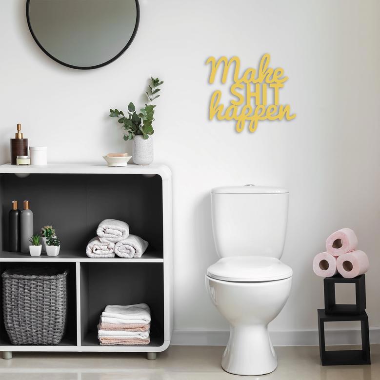 Make Shit Happen Motivational Metal Wall Art for Home Décor