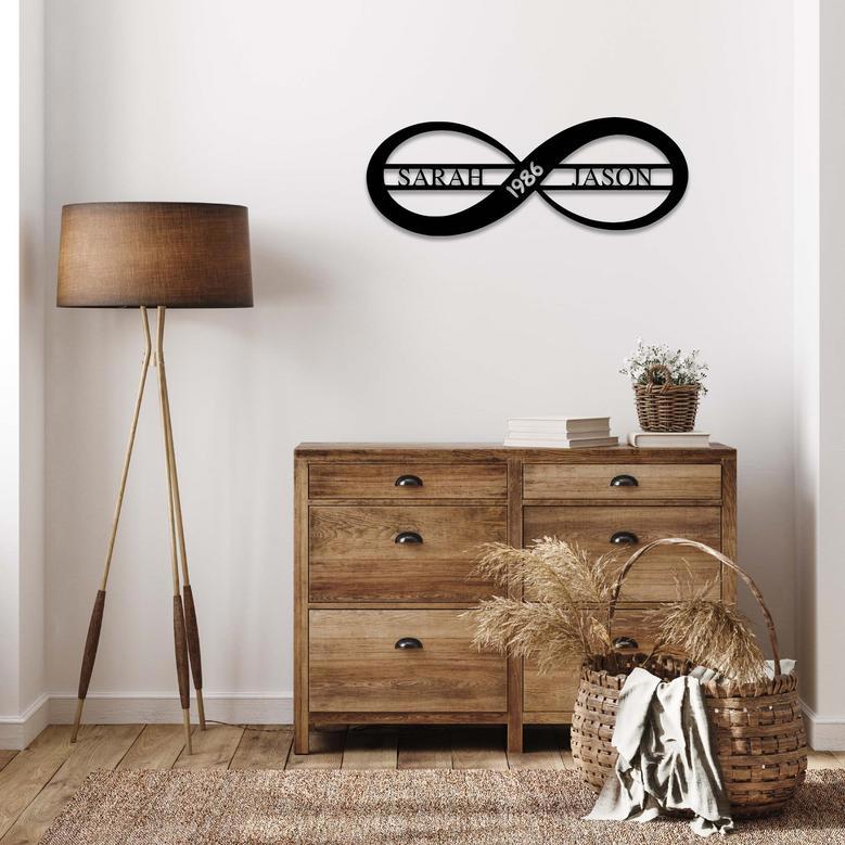 Custom Infinity Love Metal Wall Art for Home Decor