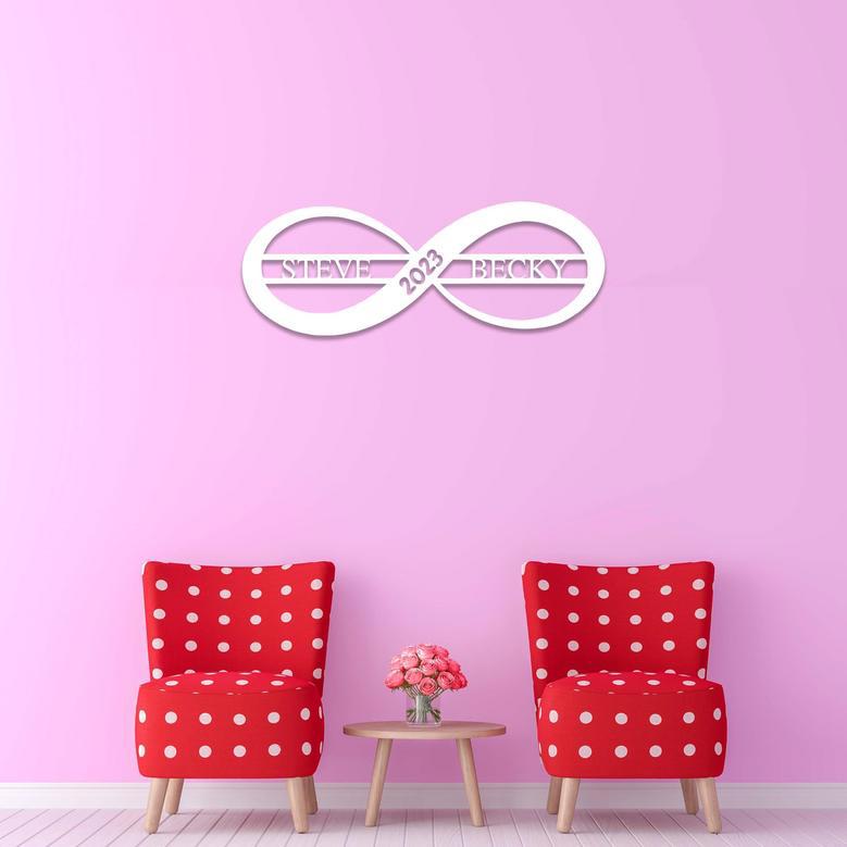 Custom Infinity Love Metal Wall Art for Home Decor