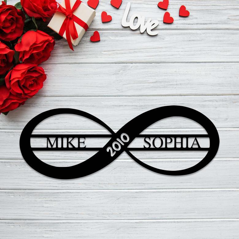 Custom Infinity Love Metal Wall Art for Home Decor