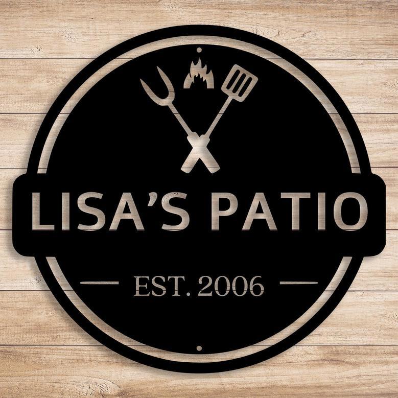 Custom Metal BBQ Sign for Backyard - Personalized Wall Art