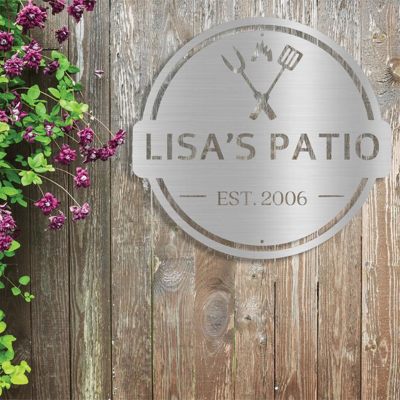 Custom Metal BBQ Sign for Backyard - Personalized Wall Art