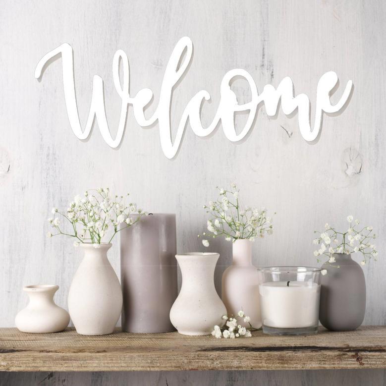 Custom Welcome Metal Wall Art for Home Décor