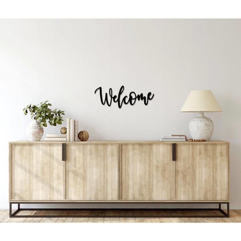 Custom Welcome Metal Wall Art for Home Décor