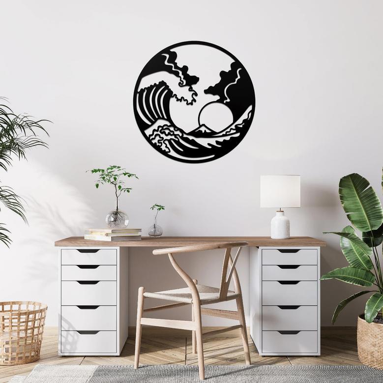 The Great Wave Metal Wall Art - Elegant Ocean Decor For Home