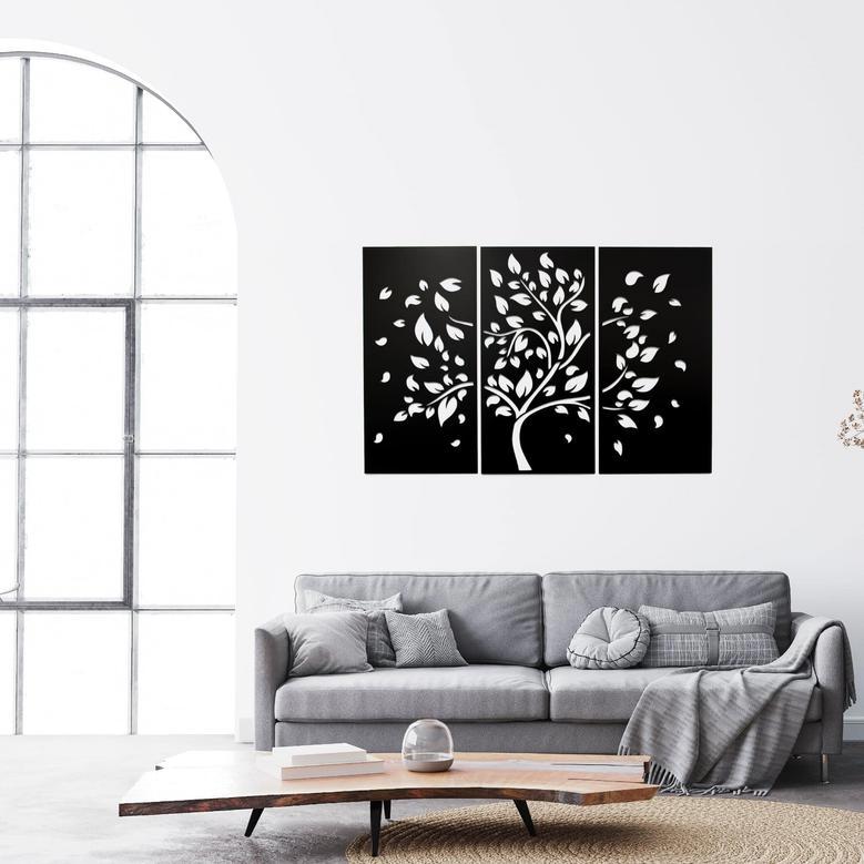 Tree Metal Wall Art 3 Piece Set - Unique Home Décor